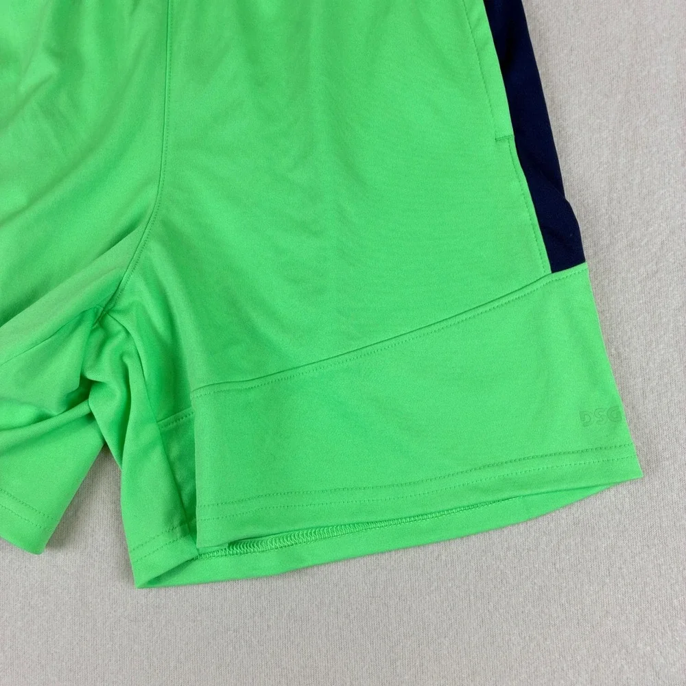 DSG Boys Knit Performance Shorts L 14-16 Green Navy Blue Athletic Sporty Gym NWT